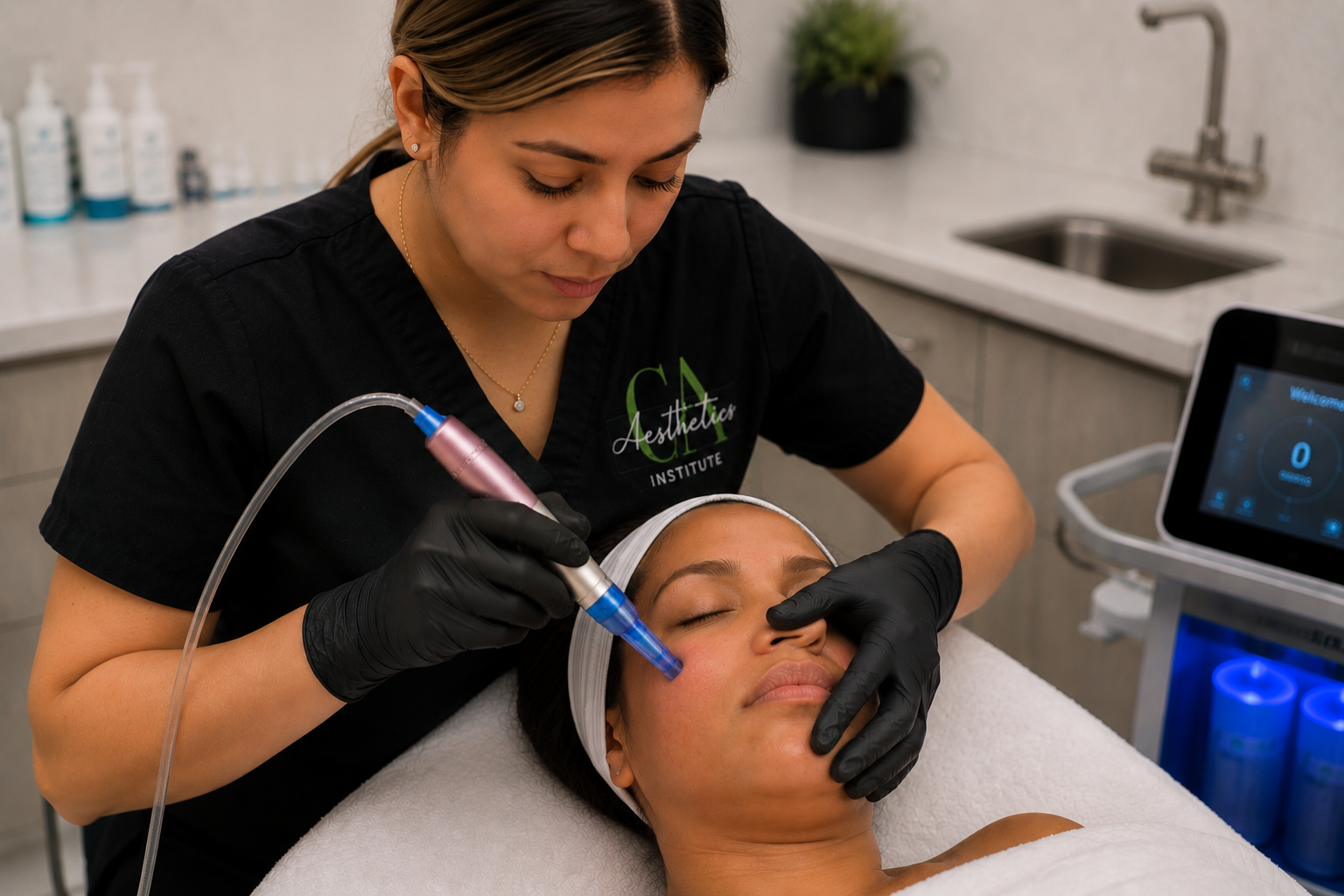 Advanced aesthetics dermaplaning treatment