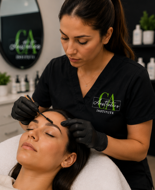 Luxury brow lamination treatment